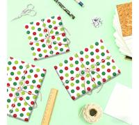 papel de seda navideño rojo con puntos verdes papel para regalos papel artesanal papel decorativo para manualidades diy decoración de navidad y año nuevo accesorios decorativos