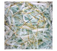 Papel de seda triturado Papel de seda triturado, arrugado, metalizado y brillante, multicolor, 50 g/100 g, paquete de 2/4(Light Blue Golden,100g*4Pack)