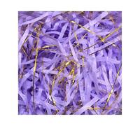 Papel de seda triturado Papel de seda triturado, arrugado, metalizado y brillante, multicolor, 50 g/100 g, paquete de 2/4(Purple Golden,100g*2Pack)