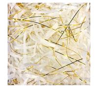 Papel de seda triturado Papel de seda triturado, arrugado, metalizado y brillante, multicolor, 50 g/100 g, paquete de 2/4(Milky White Golden,50g*4Pack)