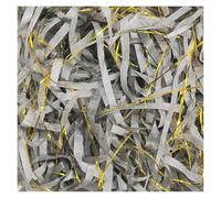 Papel de seda triturado Papel de seda triturado, arrugado, metalizado y brillante, multicolor, 50 g/100 g, paquete de 2/4(Deep Gray Golden,50g*2Pack)