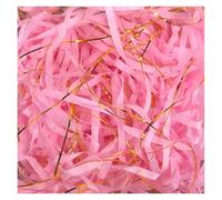 Papel de seda triturado Papel de seda triturado, arrugado, metalizado y brillante, multicolor, 50 g/100 g, paquete de 2/4(Pink Golden,50g*2Pack)