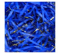 Papel de seda triturado Papel de seda triturado, arrugado, metalizado y brillante, multicolor, 50 g/100 g, paquete de 2/4(Deep Blue Golden,100g*4Pack)