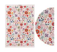Papel de transferencia de arcilla - Hojas de calcomanías florales solubles en agua de 9,5 x 13,8 cm, diseño de flores de color rústico | Perfecto para pendientes hechos a mano, joyería, cerámica, porc