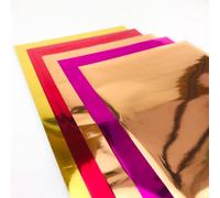 Papel de Transferencia Precortada, Hoja de Transferencia, 50 Piezas, Color Rosa Intenso y Rubí Dorado