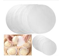 Papel de vapor resistente al calor redondo antiadherente para cocinar al vapor para albóndigas, panecillos Pau Mantou, práctico uso de cocina con 500/1500 hojas (2)