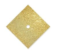 Papel decorativo para gorra de graduación, incluye 1 pieza de 9.5 x 9.5 pulgadas, cartulina con purpurina en blanco para decoración (dorado)