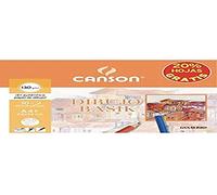 Papel Dibujo CANSON Basik Recuadrado, Din-A4 130 gr. Carpeta x10 Hojas + 20% Gratis