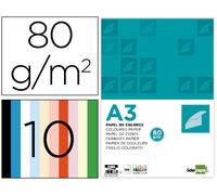 Papel Din Color A3 80Gr/M2 10 Colores Surtidos (100 Hojas)