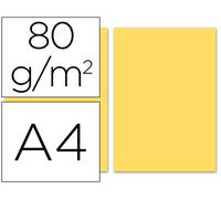 Papel color liderpapel a4 80g/m2 crema paquete de 100