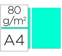 Papel Din Color A4 80 Gr Turquesa (100 Hojas)