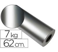 PAPEL FANTASIA VERJURADO STAR 7014-62 PLATA BOBINA 62 CM 7 KG