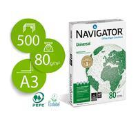 Papel Fotocopiadora Navigator Din A3 80 Gramos Papel Multiuso Ink-Jet Y Laser Paquete De 500 Hojas