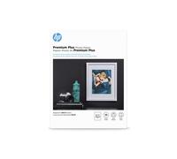 Papel fotogr fico brillante HP Premium Plus de 8,5 x 11 pulgadas, 50 hojas (CR664A), blanco, paquete 1