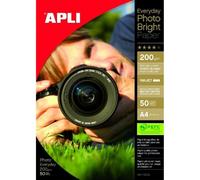 Papel fotográfico APLI 12239 A4 200 g secado instantáneo 50 hojas