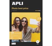 Papel Fotográfico Apli Bestprice 11804/ DIN A4/ 140g/ 100 Hojas/ Brillante