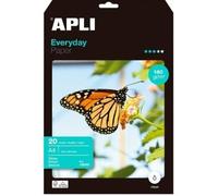 Papel Fotográfico Apli Everyday 12080/ DIN A4/ 180g/ 20 Hojas/ Brillante
