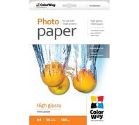 Papel fotográfico Colorway PG180050A4 brillo A4 180 g/m² 50 hojas blanco