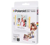 Papel fotográfico de impresión con borde Zink Premium Polaroid de 3,5 x 4,25 pulgadas (40 hojas) compatible con la cámara instantánea Polaroid PO