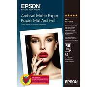 Papel Fotográfico Epson Archival Matte Paper A3 189 g/m² 50 Hojas Mate