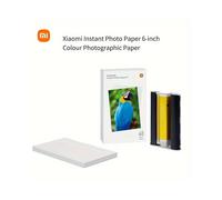 Papel fotográfico instantáneo Xiaomi con adhesivo (40 hojas, 3 y 6 pulgadas) y cinta adhesiva para Xiaomi