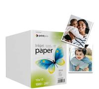 Papel fotográfico PrintPro de Colorway brillante, 200 g/m², 1000 hojas, 10x15, secado instantáneo, resistente al agua, para todas las impresoras de inyección de tinta