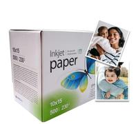 Papel fotográfico PrintPro de Colorway brillante, 230g, 500 hojas, 10x15, secado instantáneo, resistente al agua, para todas las impresoras de inyección de tinta