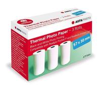 Papel fotográfico térmico Agfaphoto ATP3WH 3 rollos 57 x 30 mm compatible Realipix Pocket P