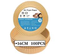 Papel freidora aire 3L-5L, 100 piezas de papel de horno, papel de pergamino antiadherente para freír, hornear, cocinar, asar y a prueba de aceite