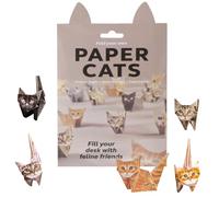 Papel gatos Origami, 50 hojas 3D gato Origami papel artesanía conjunto, manual animal papelería kit para adultos niños amantes de los animales oficina decoración regalo Navidad