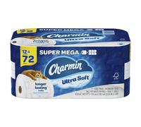 Papel higi nico Charmin Ultra Soft, 12 rollos Super Mega, 366 hojas por rollo