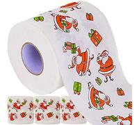 Papel higiénico con diseño de Papá Noel, decoración navideña para baño, baño, oficina, negocio, artículo de broma, idea de regalo para Navidad 20353
