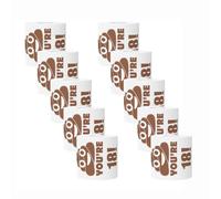 Papel higiénico con estampado divertido, rollo de papel higiénico con temática de cumpleaños (paquete de 10 rollos), papel higiénico de madera virgen de colores, papel higiénico grueso, suave, fuerte