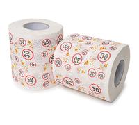 Papel higiénico Happy Birthday, para el 30 cumpleaños, 2 rollos, decoración de fiesta y envoltorio de regalo, papel higiénico de temática divertida, papel higiénico divertido