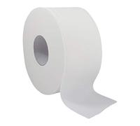 Papel Higiénico Industrial. Rollo de 160 metros y 490 gramos. Doble Capa con precorte Gofrado. Caja 24 unidades.