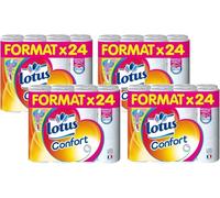 Papel higiénico Lotus Confort Blanco 96 rollos suave y resistente - Oferta especial