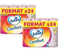 Papel higiénico Lotus Confort Rose 48 rollos suave y resistente - Oferta especial