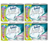 Papel higiénico Lotus Just 1 blanco 6 rollos - lote de 4 - Oferta especial