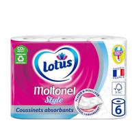 Papel higiénico LOTUS Moltonel Style x6 rollos