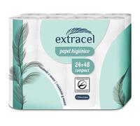 Papel Higiénico Resistente y Suave 24 = 48 Rollos | Papel Higiénico Compacto 100% Celulosa Virgen