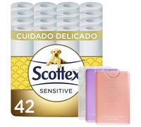 Papel Higiénico Scottex Sensitive 42 rollos + 3 Perfumes La Misst para Ella