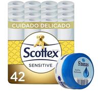 Papel Higiénico Scottex Sensitive 42 rollos + Vaselina Snonas aroma Vainilla