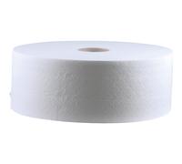 Papel higiénico tissue en rollos grandes CWS, reciclado, 2 capas, blanco