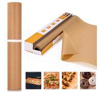 Papel Horno, Papel de Horno, Papel de Horno para Hornear, Papel de carnicero, Papel Horno Rollo de 40cm x 15m con Cortador, para Hornear, Cocinar, Asar a la Parrilla, Vapor y Freidora de Aire