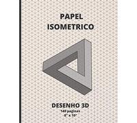 PAPEL ISOMÉTRICO: DESIGN 3D | LIVRO 140 PAGINAS 8" X 10".