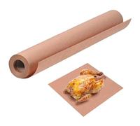 Papel Kraft Carnicero Rosa 45 cm x 15 m, Alimentario para Barbacoa, Pescado, Cocción Perfecta en Horno y Cocina