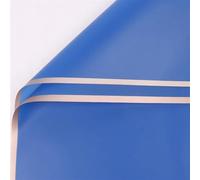 Papel Kraft Rollo Papel de regalo for ramo de flores con borde dorado de 20 piezas, línea dorada, regalos semitransparentes, ramo de floristería, papel impermeable(Royal blue)