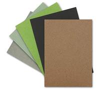Papel kraft vintage DIN A4, 120 g/m², papel reciclado marrón, papel de escritura 100% orgánico