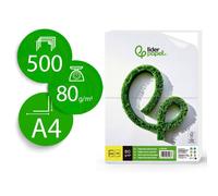 Papel liderpapel a4 80g/m2 liso microperforado en dos partes iguales paquete de 500 hojas - PA08