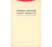 Papel Máquina. La Cinta De Máquina De Escribir Y Otras Respuestas (Estructuras y Procesos. Filosofía)